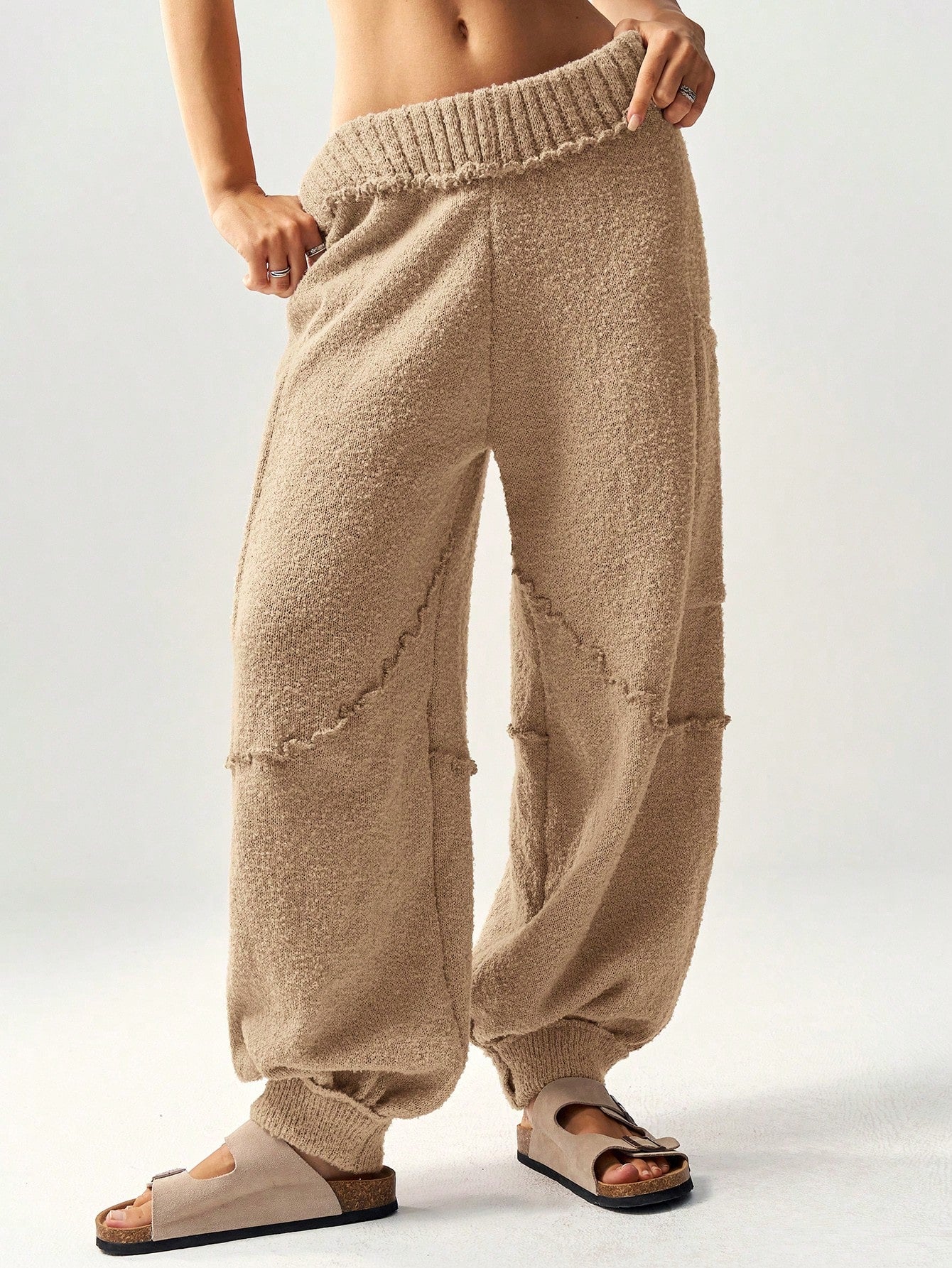 High Waist Loose Drawstring Harem Pants For Women