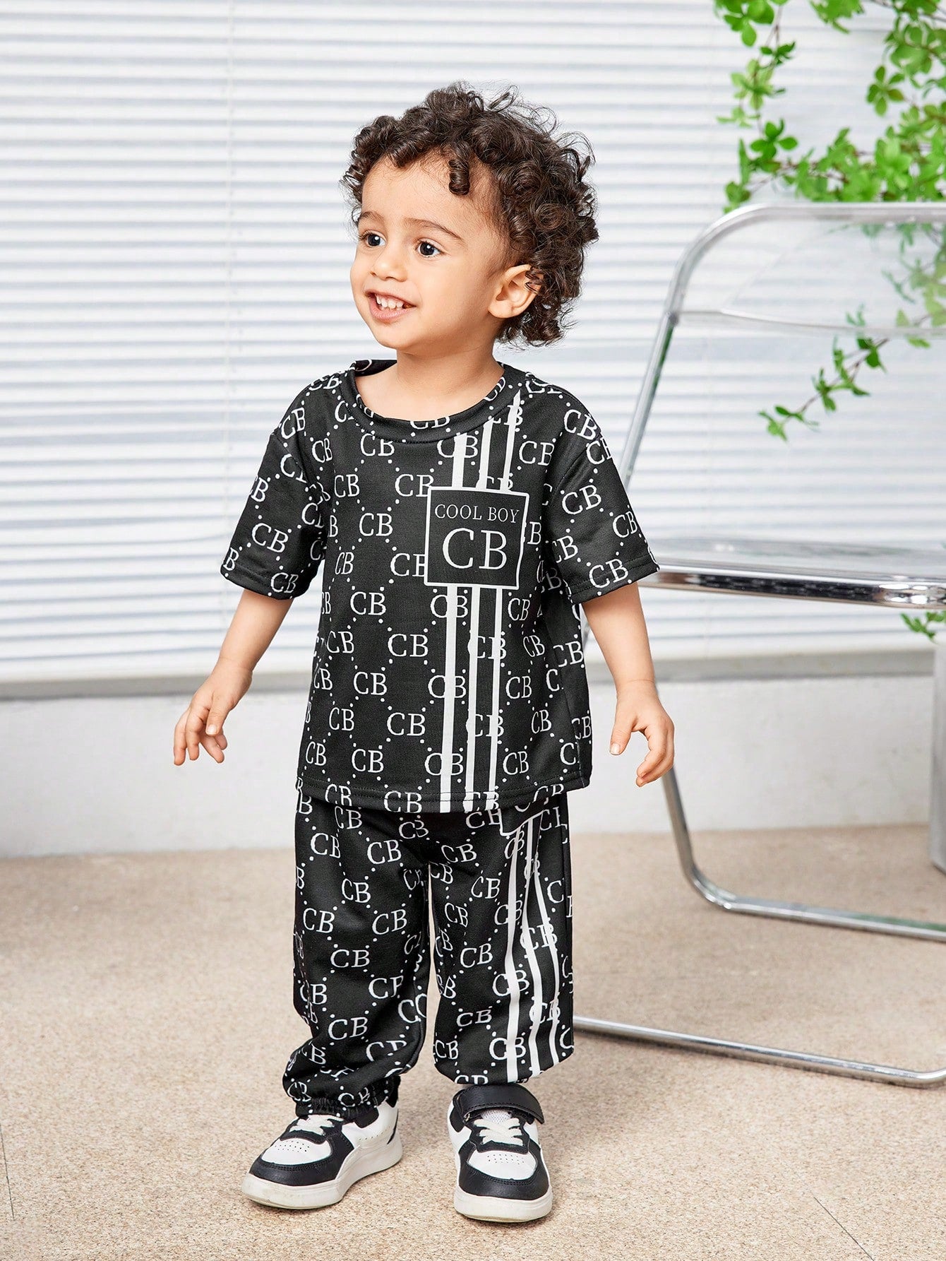 2pcs/Set Baby Boy/Girl Casual Street Fashion RaglanTop T-Shirt & Knit Cuffed Pants Outfit Suit