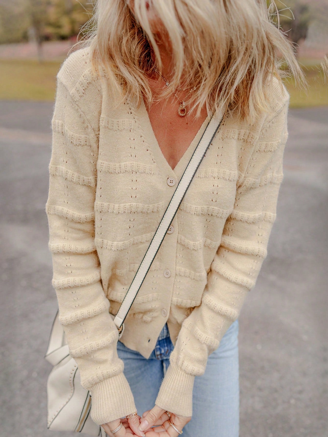 Cardigan Sweaters For Women Button Down Open Front Lightweight V Neck Sweater Crochet Tops Fall Winter Outfits