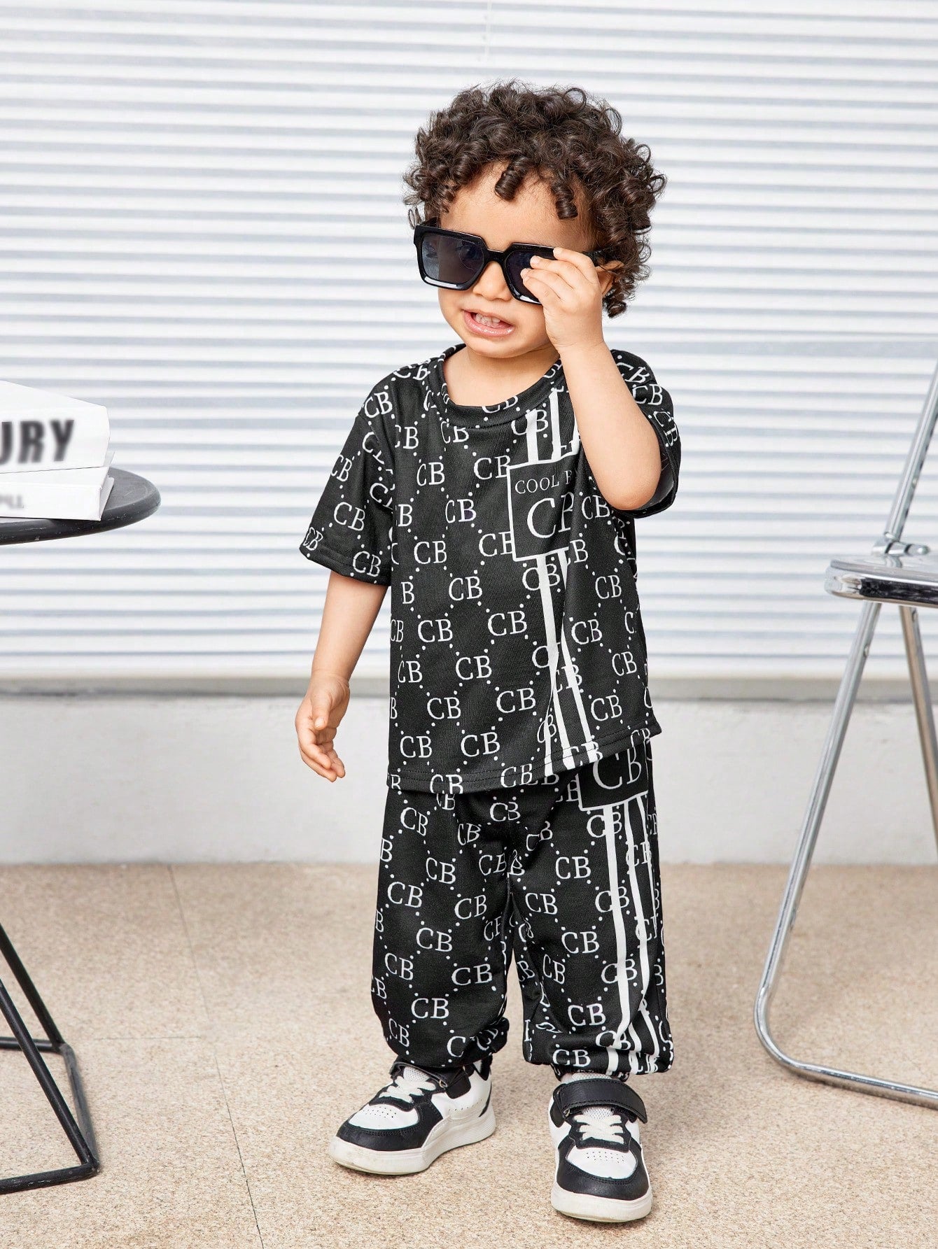 2pcs/Set Baby Boy/Girl Casual Street Fashion RaglanTop T-Shirt & Knit Cuffed Pants Outfit Suit