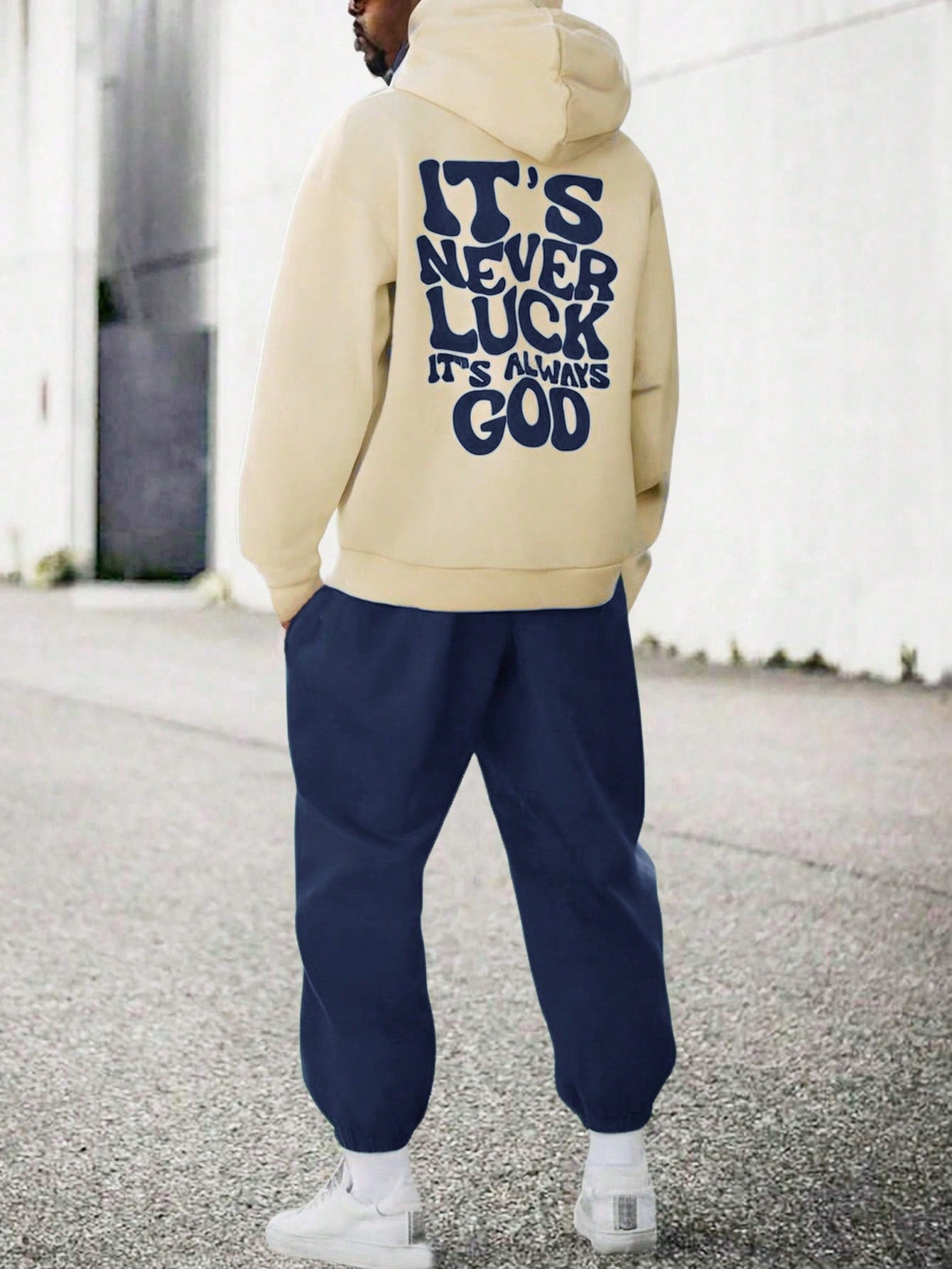 2pcs Tween Boy Casual Fun Letter Graphic Hooded Sweatshirt & Elastic Waist Pants Outfit Set