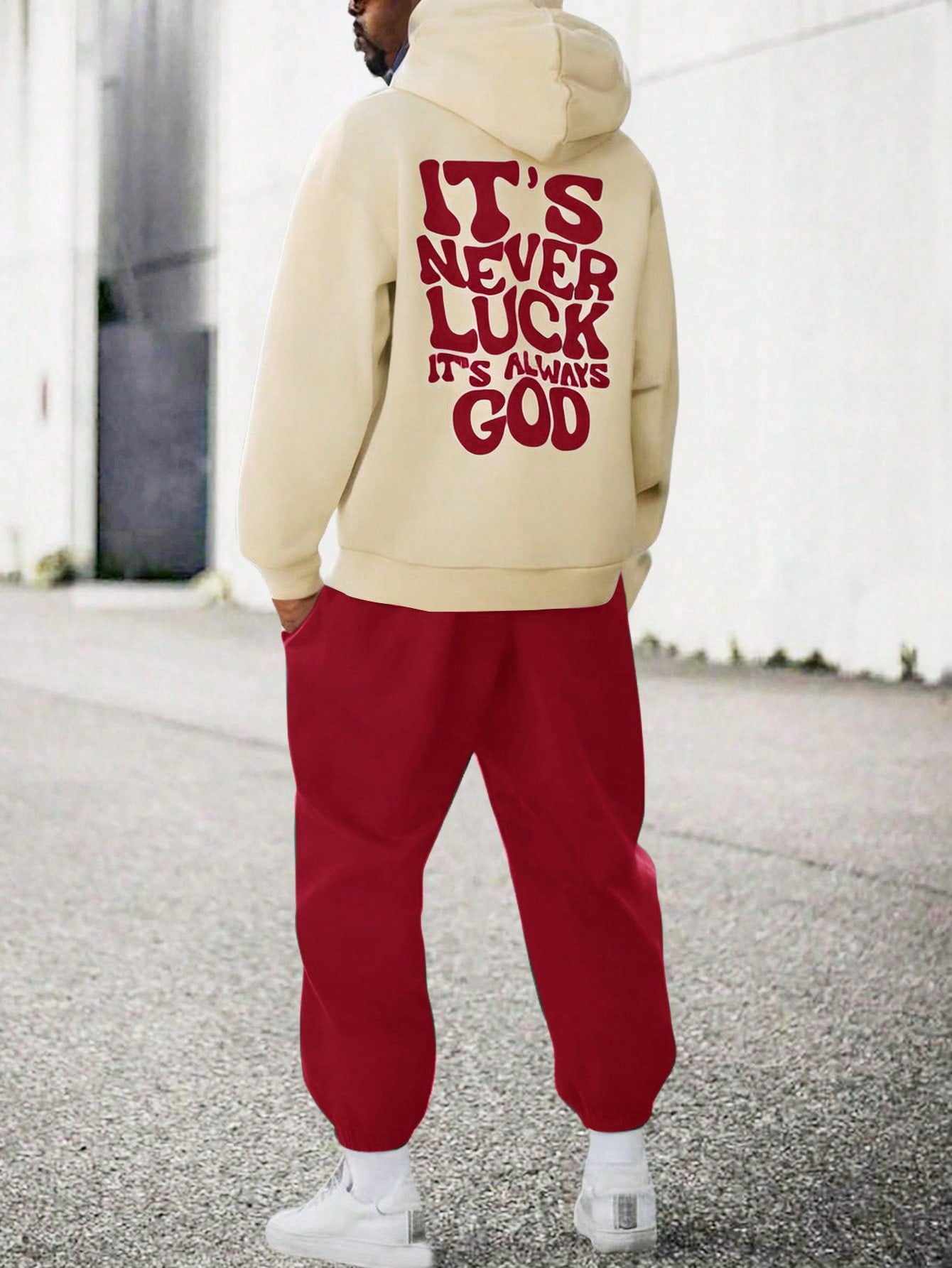 2pcs Tween Boy Casual Fun Letter Graphic Hooded Sweatshirt & Elastic Waist Pants Outfit Set