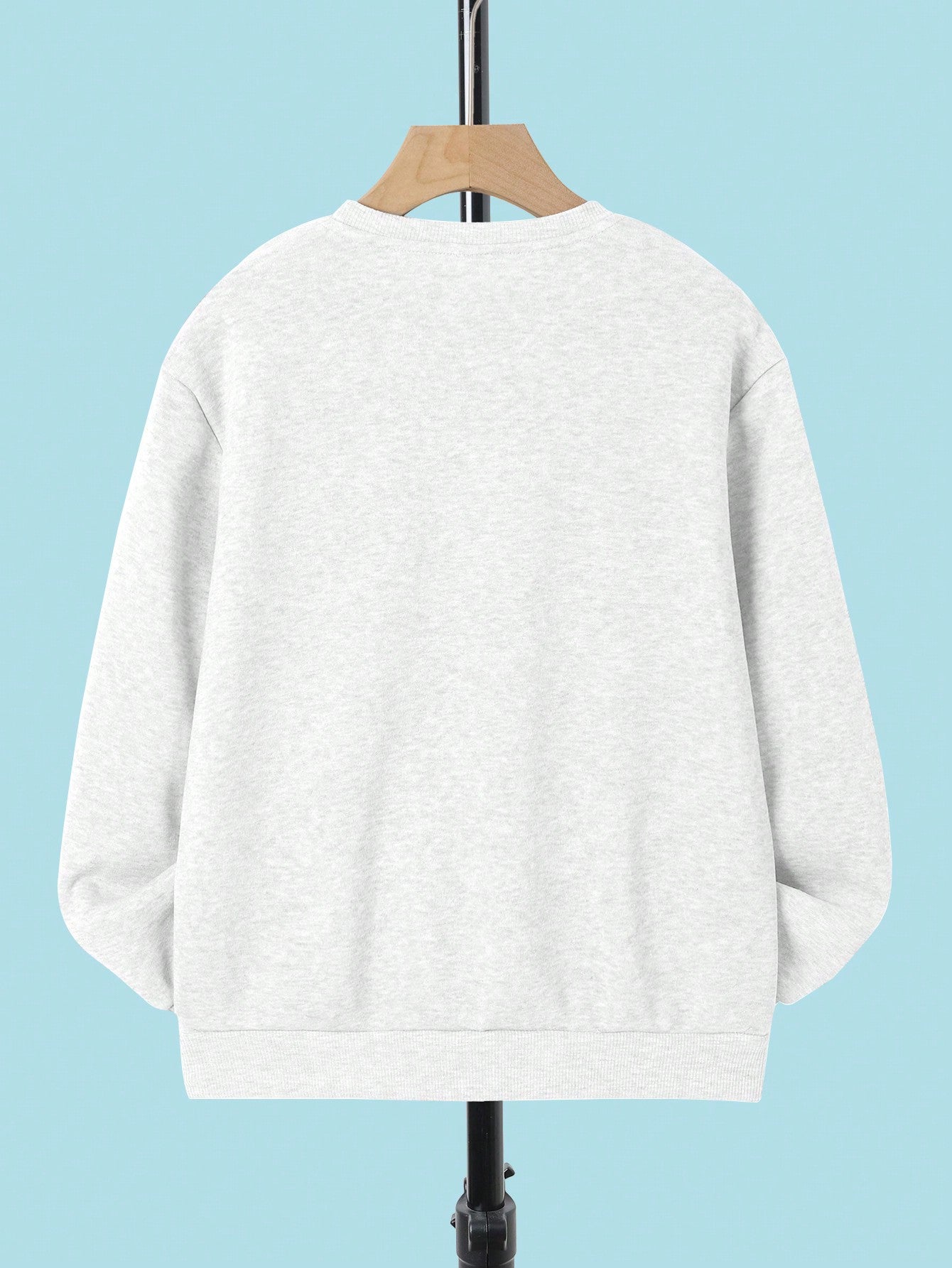 Teenage Boy Casual Graphic Long Sleeve Crew Neck Thick Sweatshirt, Suitable For Autumn/Winter