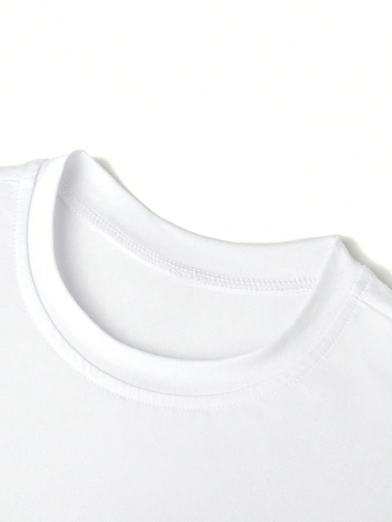 Tween Boy New Arrival Summer Casual Slogan Letter Black Crew Neck Short Sleeve T-Shirt