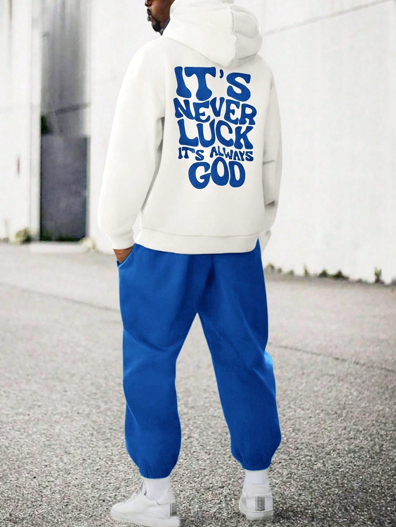 2pcs Tween Boy Casual Fun Letter Graphic Hooded Sweatshirt & Elastic Waist Pants Outfit Set