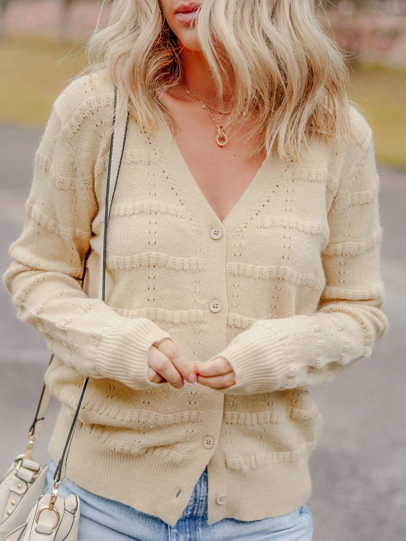 Cardigan Sweaters For Women Button Down Open Front Lightweight V Neck Sweater Crochet Tops Fall Winter Outfits