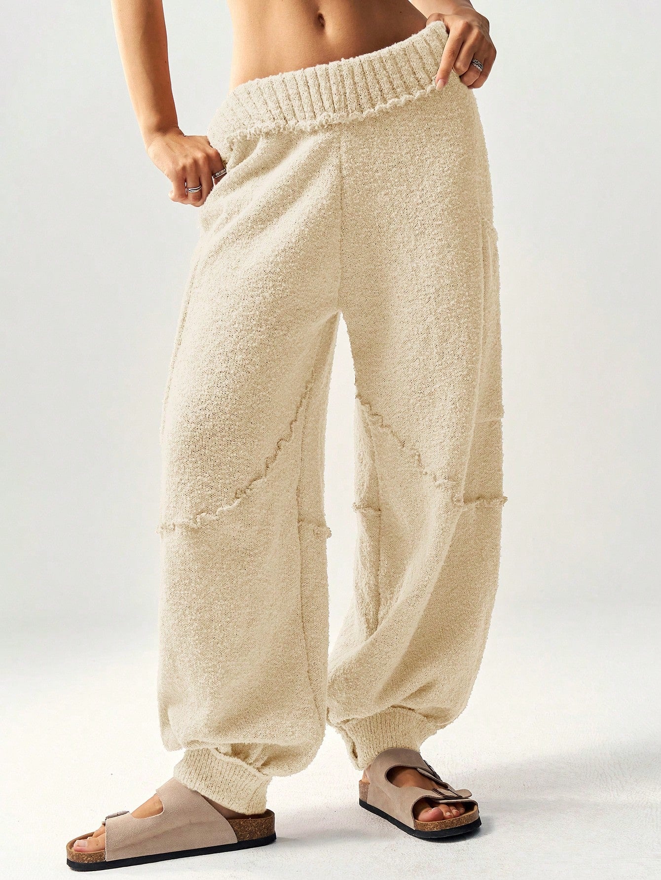 High Waist Loose Drawstring Harem Pants For Women