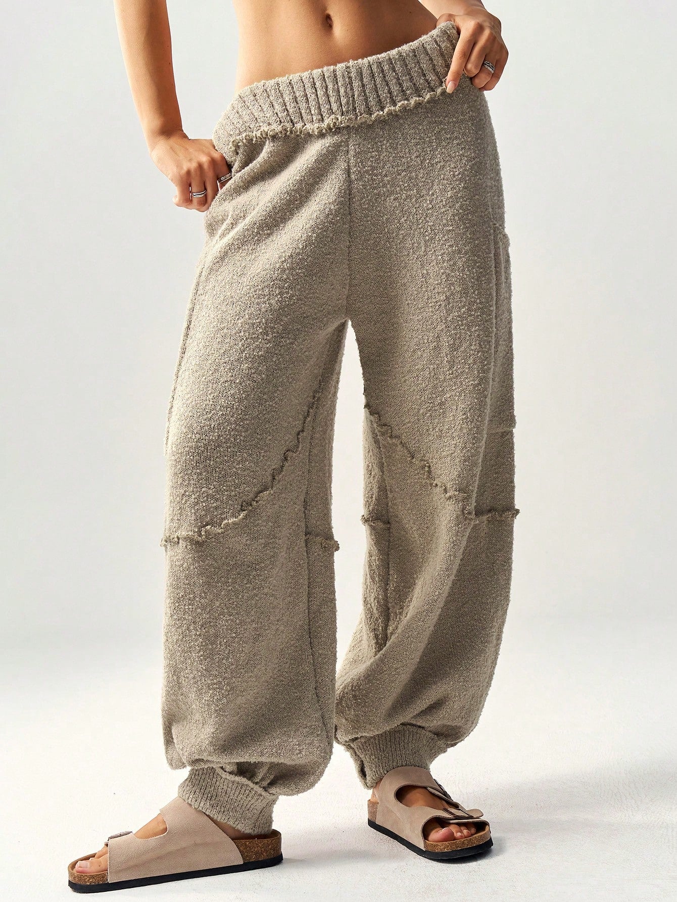 High Waist Loose Drawstring Harem Pants For Women