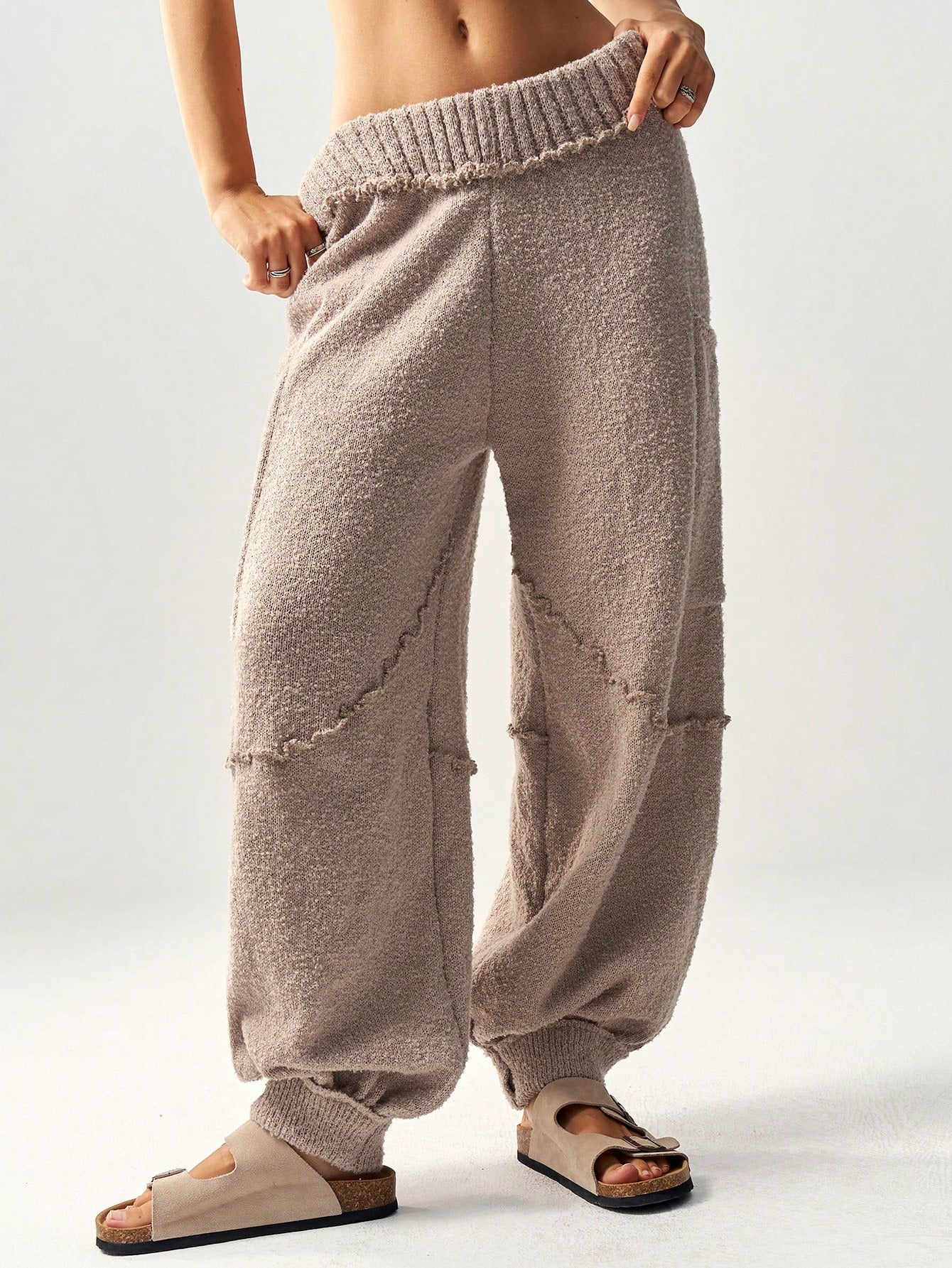 High Waist Loose Drawstring Harem Pants For Women