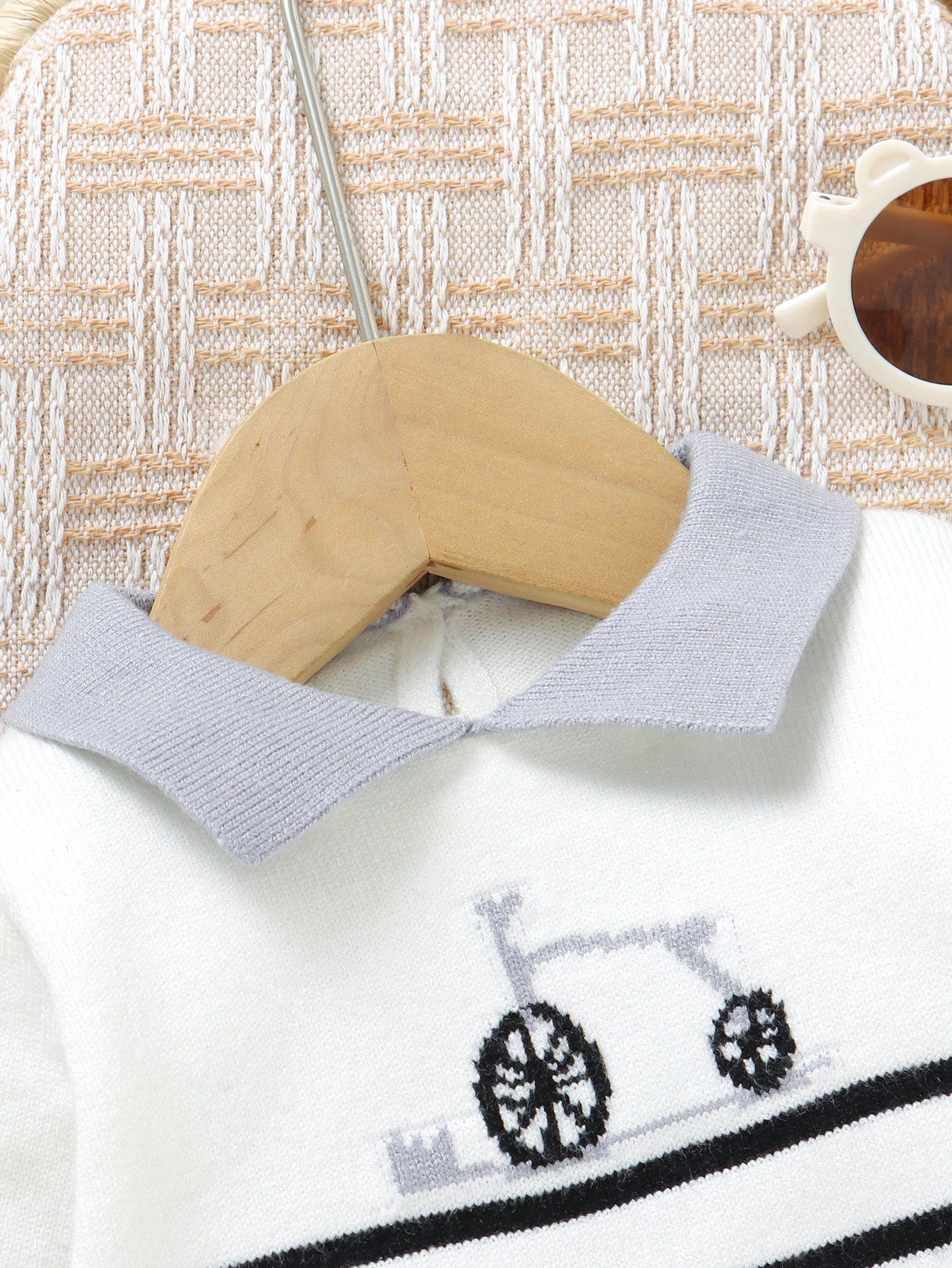 Newborn Baby Striped Sweater Co-Ord Set, 0-9 Months, Casual Fashion Style, Black White Grey
