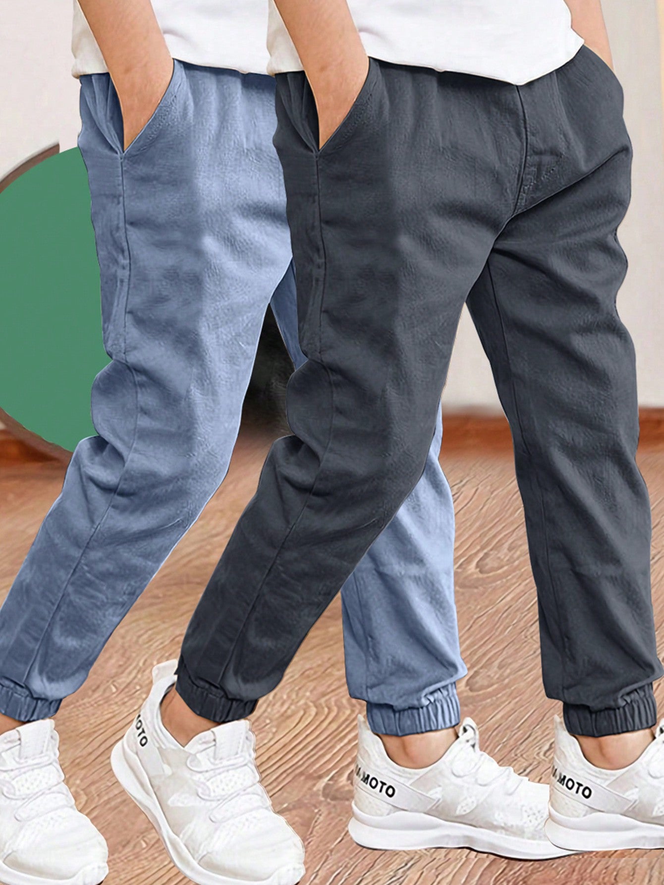 2pcs Teenage Boys Casual Summer Sports Outdoor Cargo Pants, Spring & Autumn