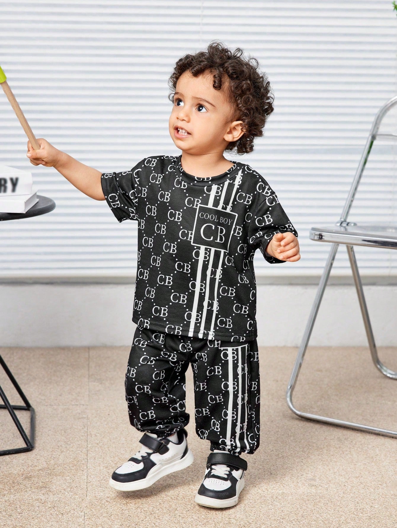 2pcs/Set Baby Boy/Girl Casual Street Fashion RaglanTop T-Shirt & Knit Cuffed Pants Outfit Suit