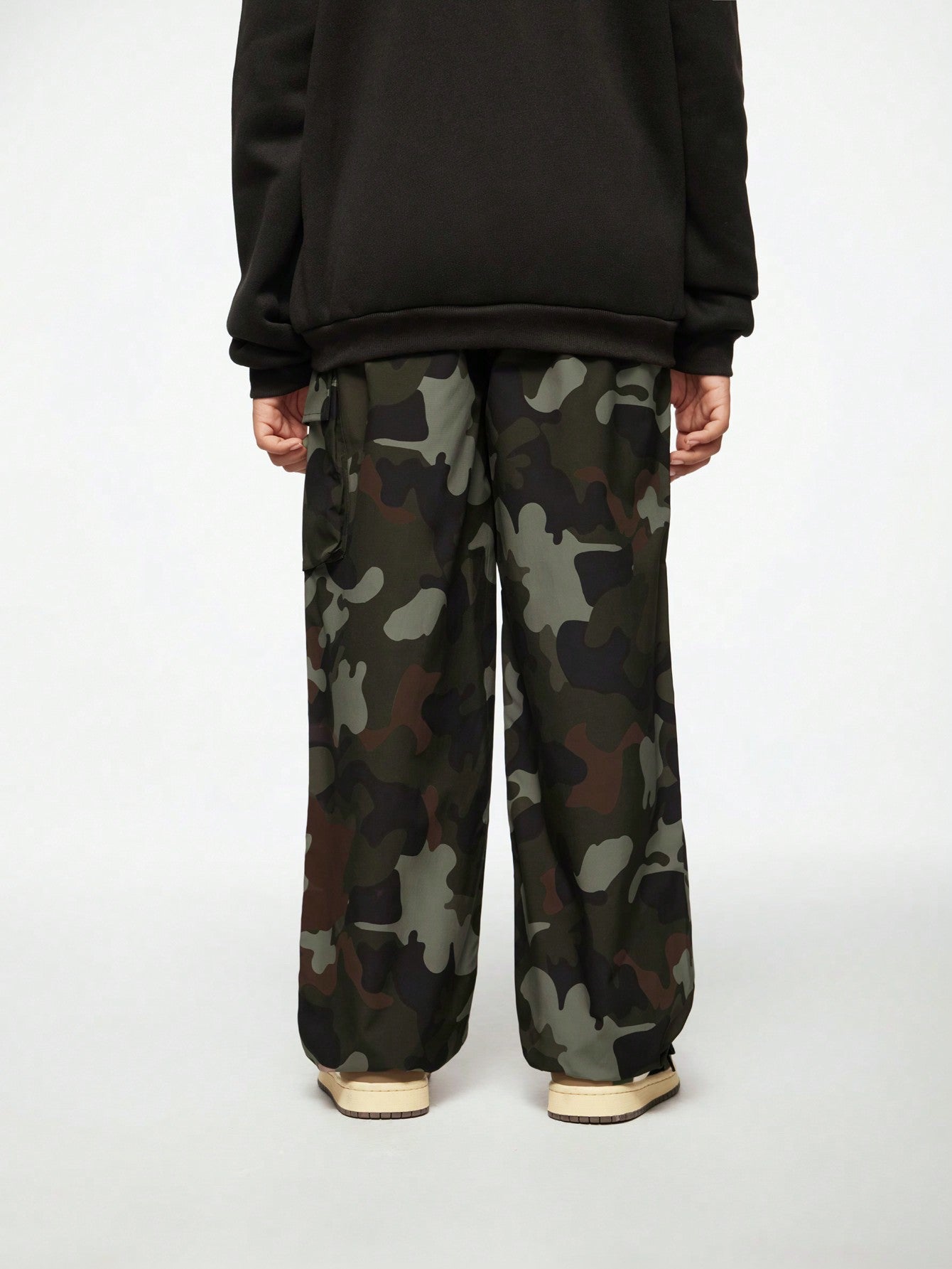 1pc Boy's Loose Fit Camo Cargo Pants, Straight Leg Trousers Suitable For Street